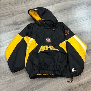 STARTER NHL Center Ice Jacket - Black and Gold